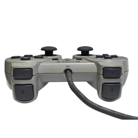 OEM Sony Playstation Video Game Controller Wired Analog Gray PS1 PS2 SCPH-1200 - Picture 4 of 13